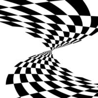 Vector Background With Abstract Checkered Pattern Swirl