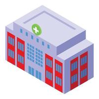 Hospital humanitarian aid icon isometric vector. Food refugee vector