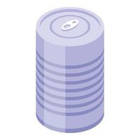 Tin can humanitarian aid icon isometric vector. Food care vector