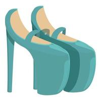 Big high heels shoes icon cartoon vector. Female shoe vector