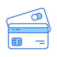 Atm card vector design in modern style, card for online payments and cash withdrawal