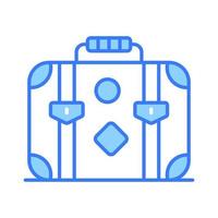 Carefully crafted icon design of luggage bag in trendy style, travel baggage vector design, suitcase icon