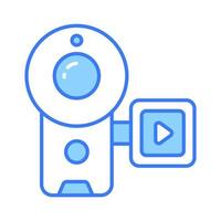 Beautifully designed vector of handycam in trendy style, capture life moments with handycam