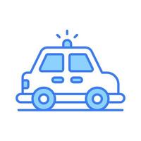 An icon of taxi in trendy style, local transport automobile vector