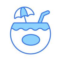 The flip flop icon is a symbol of laid-back, summertime leisure and relaxation, premium vector of coconut drink