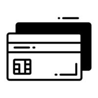 Carefully crafted design vector of atm cards in trendy style, easy to use