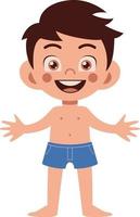 cute little boy with swimsuit character vector illustration design vector illustration design