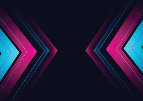 Abstract modern hight speed light arrow line technology effect on black background vector illustration.