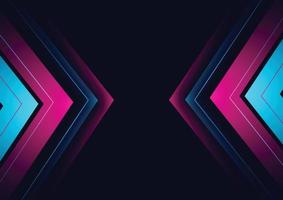 Abstract modern hight speed light arrow line technology effect on black background vector illustration.