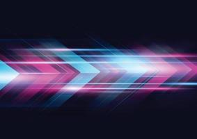 Abstract modern hight speed light arrow line technology effect on black background vector illustration.