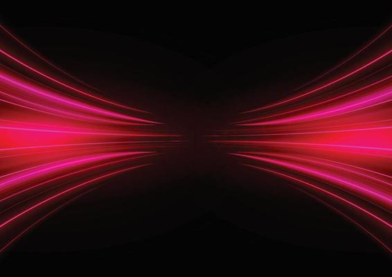 Abstract speed neon light effect on black background vector illustration.