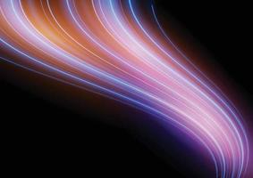 Abstract speed neon light effect on black background vector illustration.