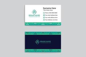 Abstract horizontal business card template vector