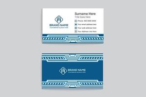 Creative double sided business card template vector