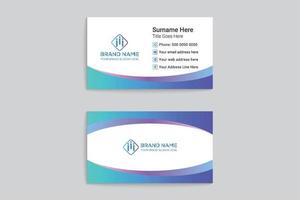 Creative double sided business card template vector