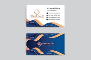 Geometric business card template design vector