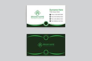 Flat design of abstract shapes business card template vector