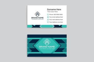 Clean minimal professional business card design vector