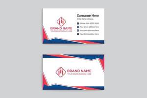 Elegant minimal business card template vector