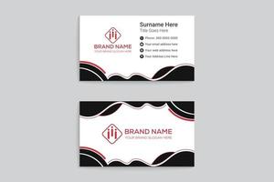 Geometric business card design template vector