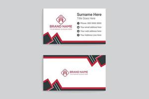 Red color business card design vector