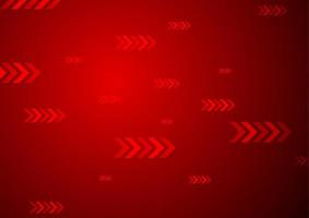 Bright red tech background with arrows vector