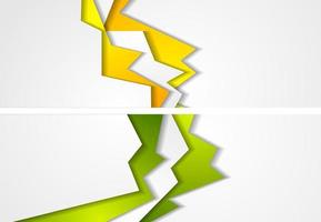 Abstract bright corporate banners design vector