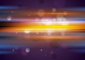 Colorful glowing stripes and bokeh light particles background vector