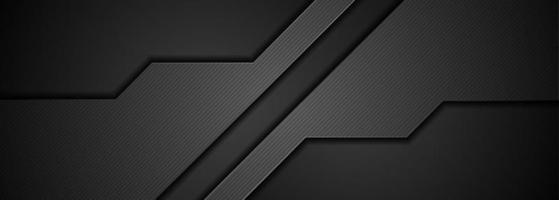 Abstract black concept tech banner design vector