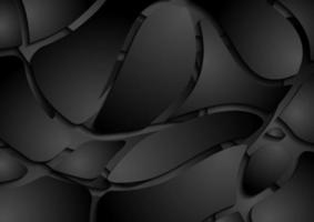 Black abstract wavy pattern design vector