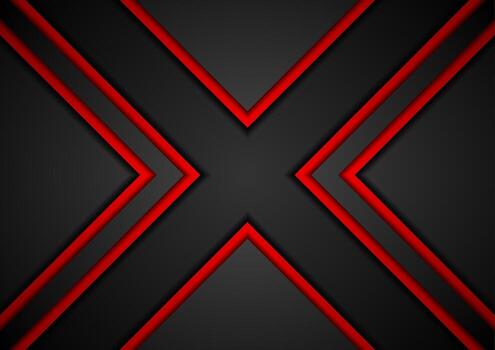 Black and red abstract tech concept background vector