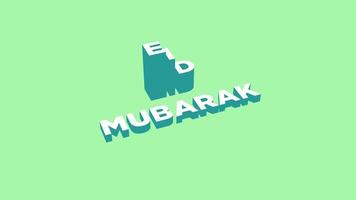 Eid Mubarak 3d Lettering Animation video