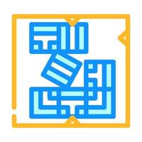 labyrinth game color icon vector illustration