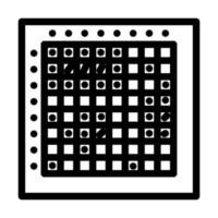 battleship board game table line icon vector illustration