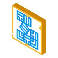 labyrinth game isometric icon vector illustration