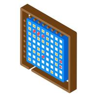 battleship board game table isometric icon vector illustration