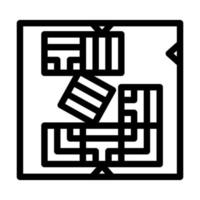 labyrinth game line icon vector illustration