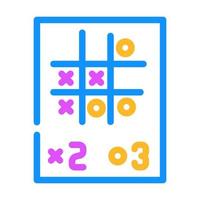 tic tac toe game color icon vector illustration