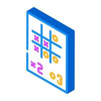 tic tac toe game isometric icon vector illustration