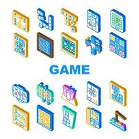 game board table play icons set vector