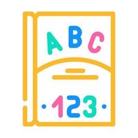 educativo libro juguete niño color icono vector ilustración