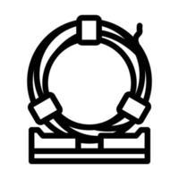 cable acero producción línea icono vector ilustración