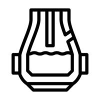 básico oxígeno horno acero producción línea icono vector ilustración