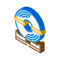 coil steel production isometric icon vector illustration