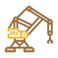 unloading steel production color icon vector illustration