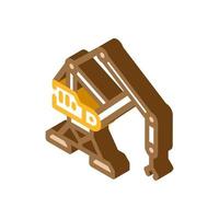 unloading steel production isometric icon vector illustration