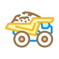 haul truck steel production color icon vector illustration