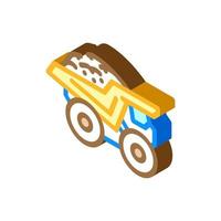 haul truck steel production isometric icon vector illustration