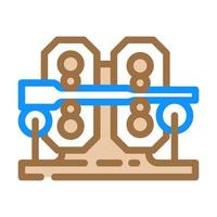cold rolling steel production color icon vector illustration