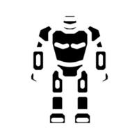 juguete robot juguete bebé glifo icono vector ilustración